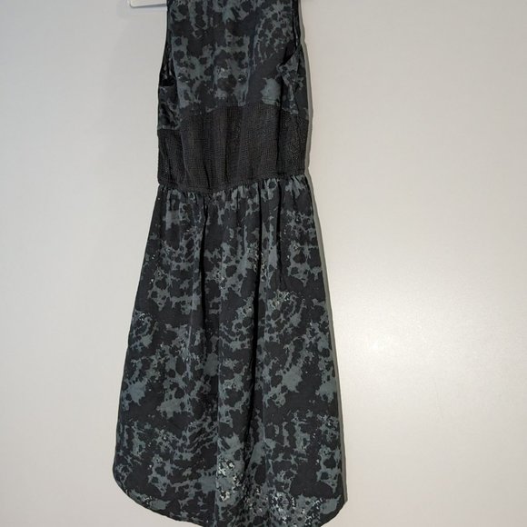 Hurley Marble Print Mesh Panel High Low Dress Black Grey Size XS - Picture 6 of 9